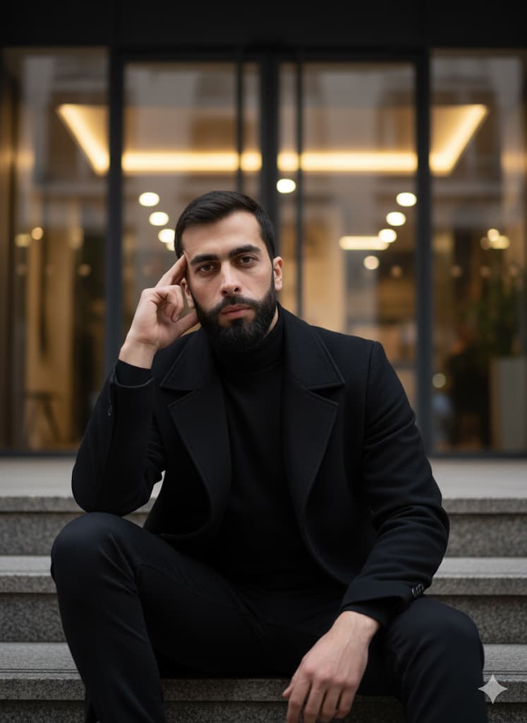 Кинематографичный уличный портрет — промпт для генерации фото нейросетью Nano Banana